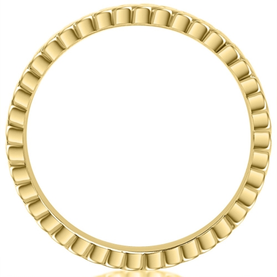 3.7mm Polished Leaf Chevron Eternity Band