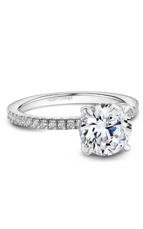 Noam Carver 3/4 Way Round Pave Set Diamond Engagement Ring