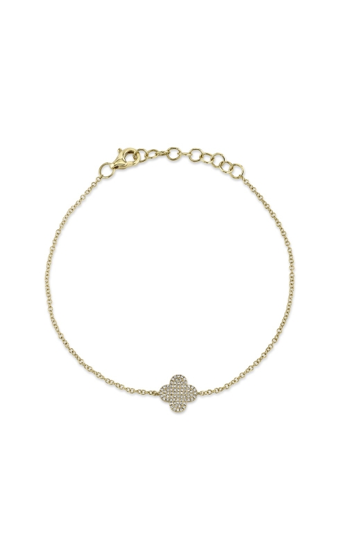 Shy Creation Pave Diamond Clover Bracelet