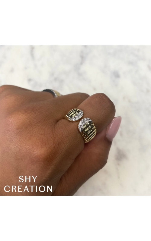 Shy Creation Bead Set Diamond Ring