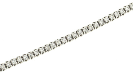 Round Cross-Over V prong Set Diamond Tennis Bracelet Round Cross-Over V prong Set Diamond Tennis Bracelet
