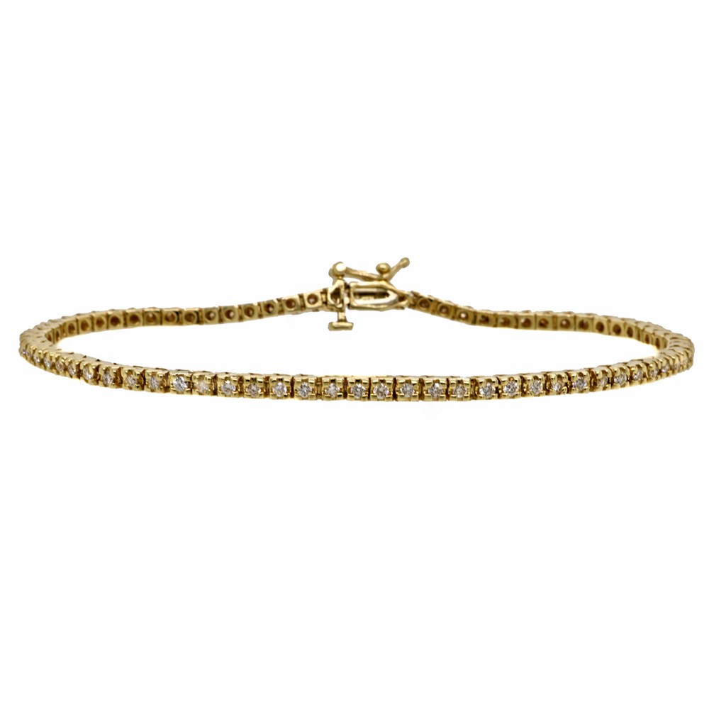 74 Stone Round 4 prong Diamond Tennis Bracelet 74 Stone Round 4 prong Diamond Tennis Bracelet
