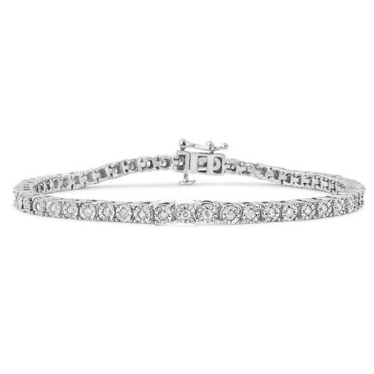 Round 4 Prong "Illusion" Set Diamond Tennis Bracelet 1.50cttw Round 4 Prong "Illusion" Set Diamond Tennis Bracelet 1.50cttw