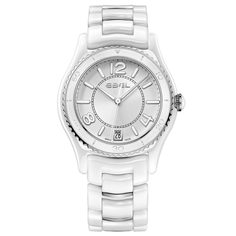 EBEL X-1 Ladies Ceramic Watch with Round Dial and Date