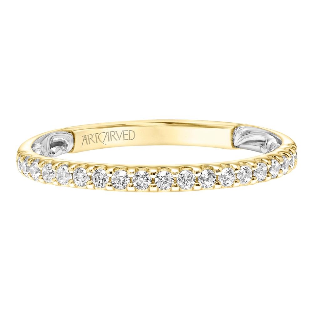 19 Stone Round Shared prong Diamond Wedding Band with Scroll Engraved Inlay 19 Stone Round Shared prong Diamond Wedding Band with Scroll Engraved Inlay