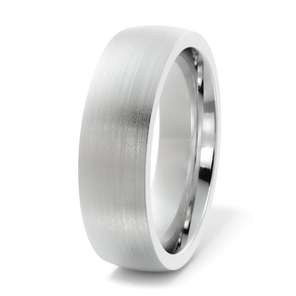 6mm "Euro Style" Plain Brushed Comfort Fit Wedding Band 6mm "Euro Style" Plain Brushed Comfort Fit Wedding Band
