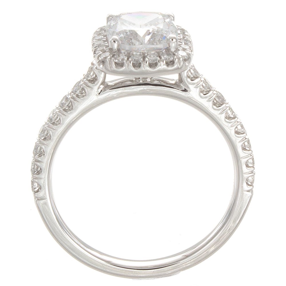 Solomon Brothers Collection Cushion Shape Micropave Halo Diamond Engagement Ring Solomon Brothers Collection Cushion Shape Micropave Halo Diamond Engagement Ring