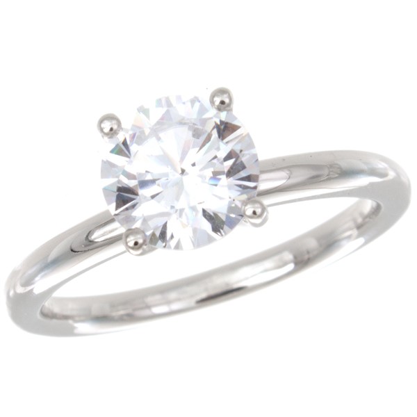 "Solomon Brothers Signature Collection" Platinum Rounded Solitaire Engagement Ring "Solomon Brothers Signature Collection" Platinum Rounded Solitaire Engagement Ring