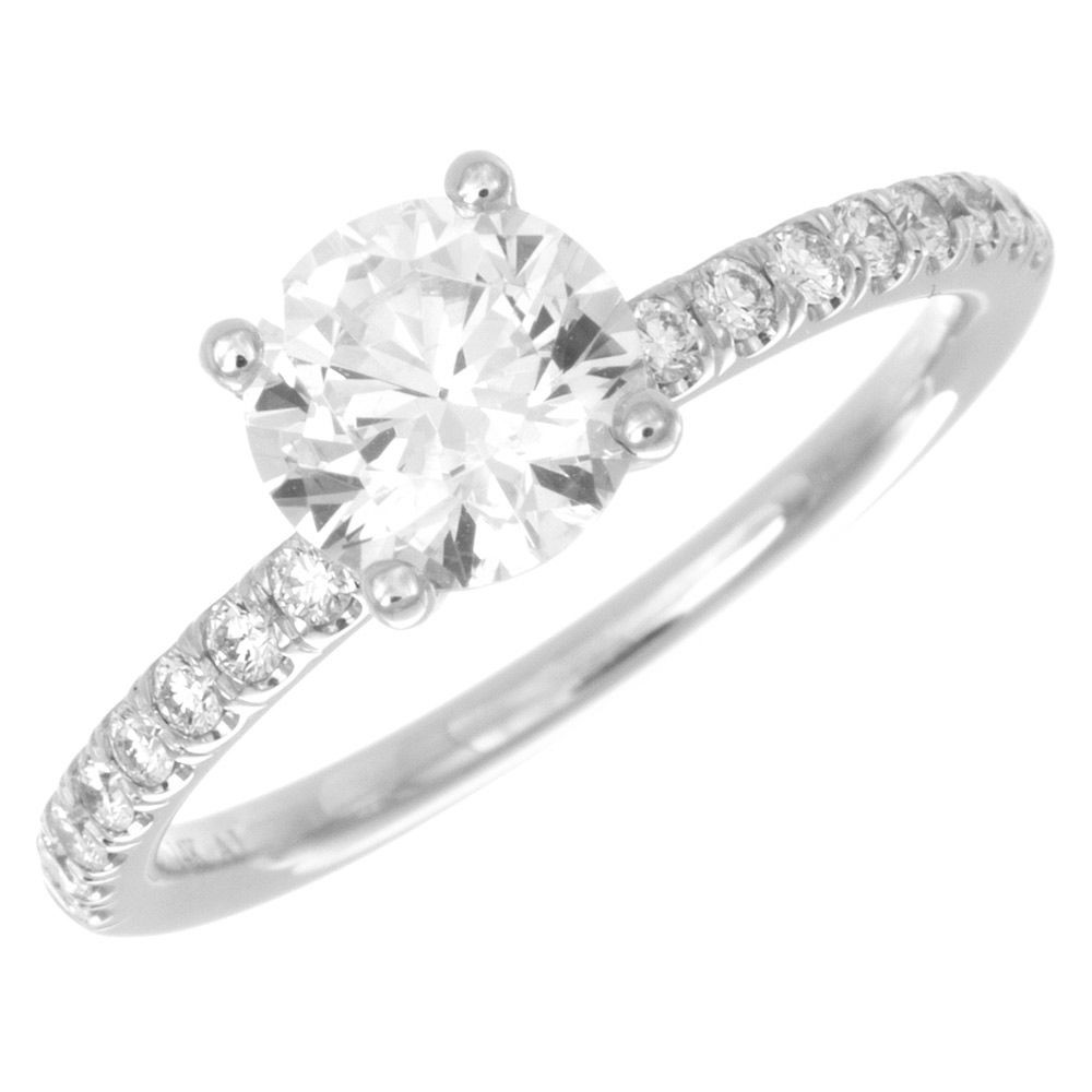 "Solomon Brothers Signature Collection" Round Micropave Set Diamond Engagement Ring "Solomon Brothers Signature Collection" Round Micropave Set Diamond Engagement Ring