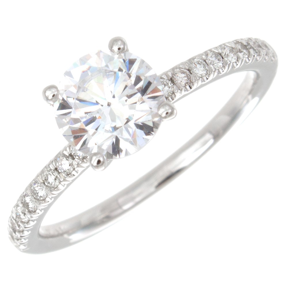 "Solomon Brothers Signature Collection" Round Micropave Set Diamond Engagement Ring "Solomon Brothers Signature Collection" Round Micropave Set Diamond Engagement Ring