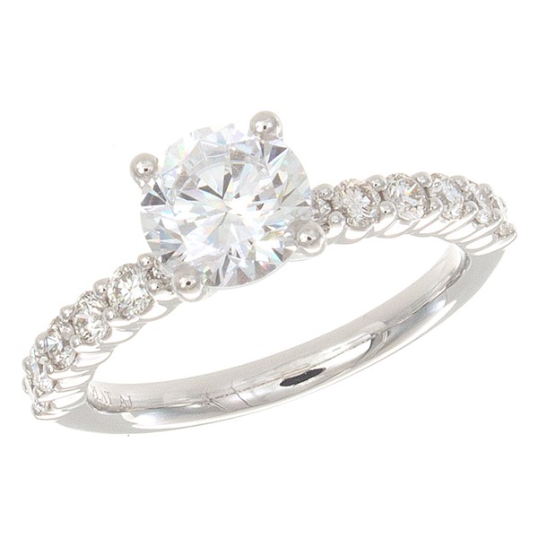 Solomon Brothers Collection 14Kt Wg Engagment Ring Diamonds 0.36cttw (center Stone Not Included) Solomon Brothers Collection 14Kt Wg Engagment Ring Diamonds 0.36cttw (center Stone Not Included)