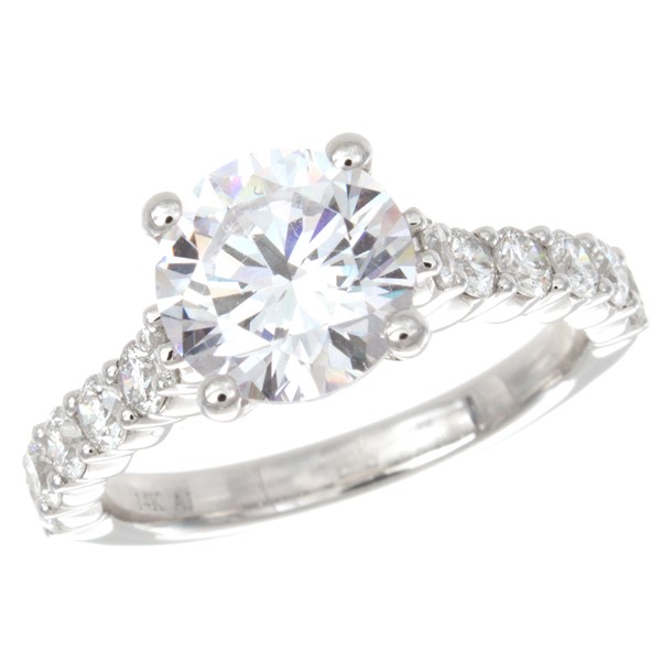 Solomon Brothers Collection 14Kt Wg Engagement Ring Diamonds 0.79cttw (center Stone Not Included Solomon Brothers Collection 14Kt Wg Engagement Ring Diamonds 0.79cttw (center Stone Not Included