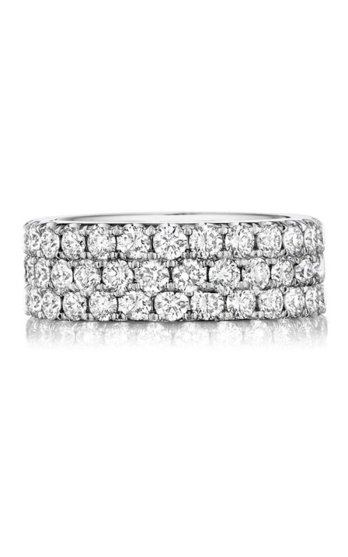 3 Row 32 Stone Round U-Prong Set 1/2 Way Diamond Band