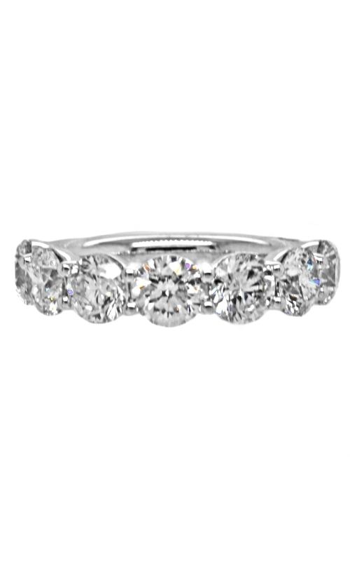 1/2 Way 7 Stone Round Shared prong Set Buttercup Style Diamond Wedding Band 3.49cttw