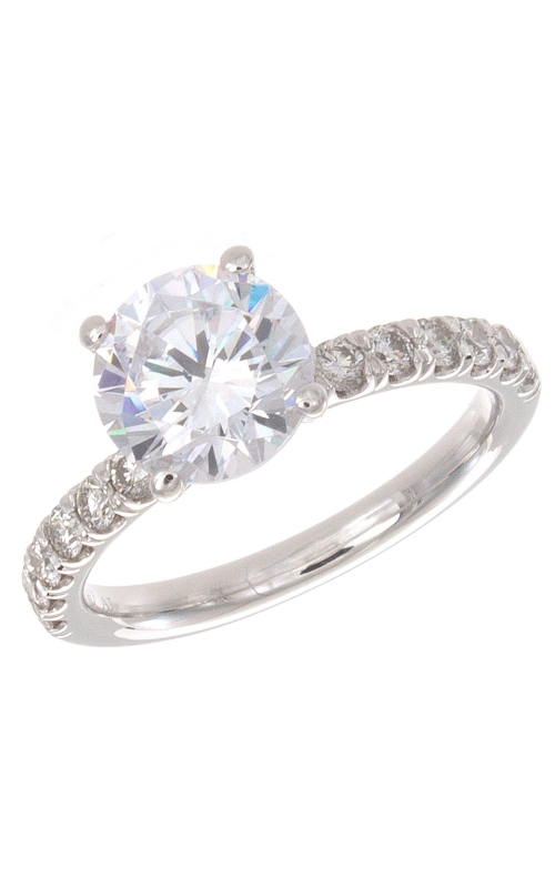 Solomon Brothers Collection Micropave Diamond Engagement Ring for 3ct Center