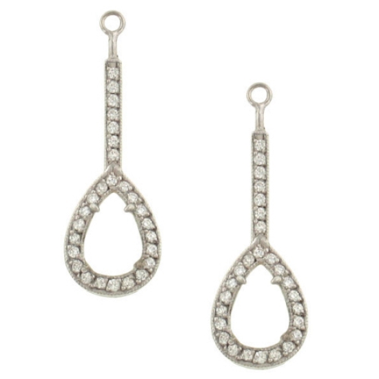 Pave diamond earring jackets best sale