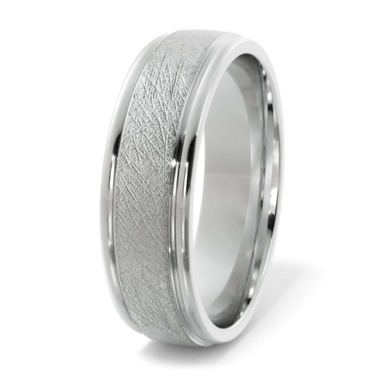 Stainless steel comfort fit wedding band sale