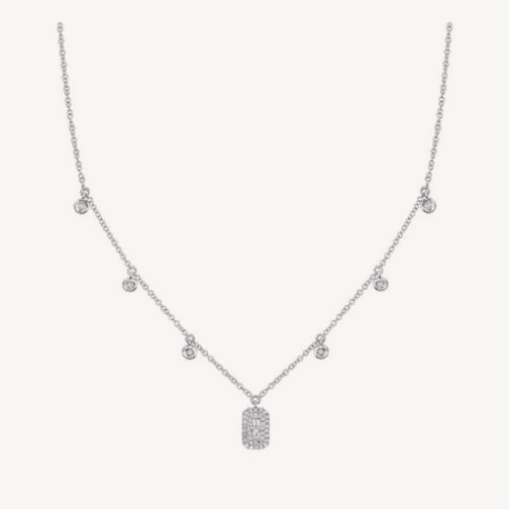 0.20CT DIAMOND BAGUETTE NECKLACE