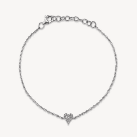 0.05CT DIAMOND PAVE HEART BRACELET