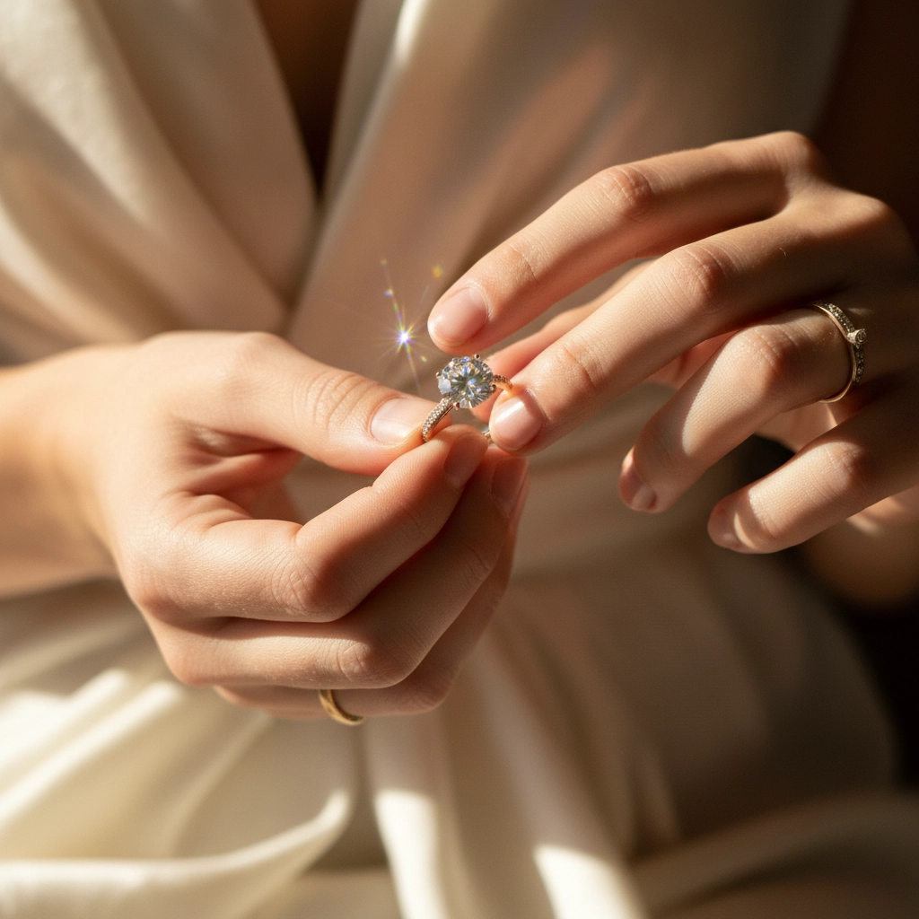 Woman With Beautiful Ring In Her Hand